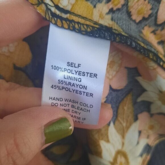 Altar'd State Whimsical babydoll Satin Floral Blouse - Picture 8 of 11